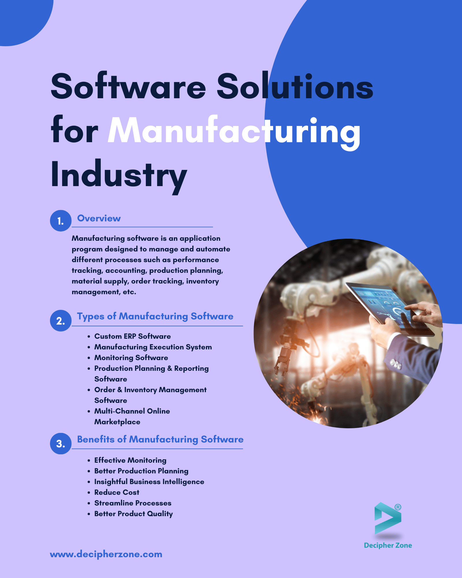 Software Solutions for Manufacturing Industry